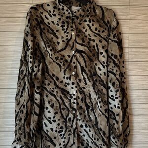 Alfred Dunner Animal Print Blouse